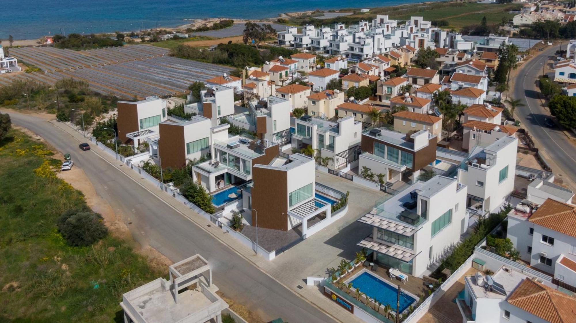 Seaview Luxury Villa Jacuzzi & Pool! 2 Min Beach 프로타라스 외부 사진