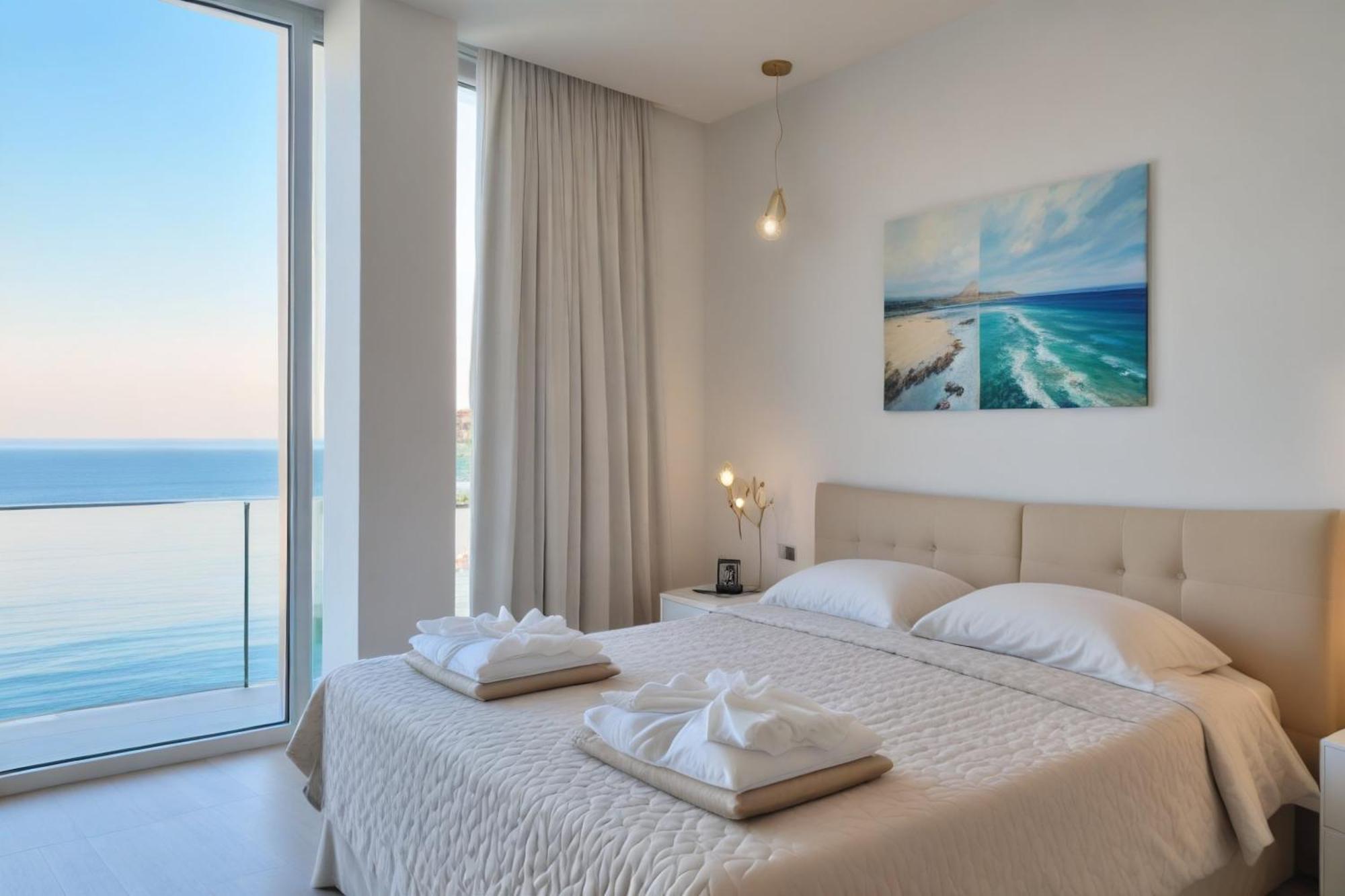 Seaview Luxury Villa Jacuzzi & Pool! 2 Min Beach 프로타라스 외부 사진